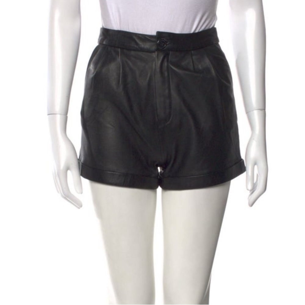 Black Leather Women's Shorts XS/0